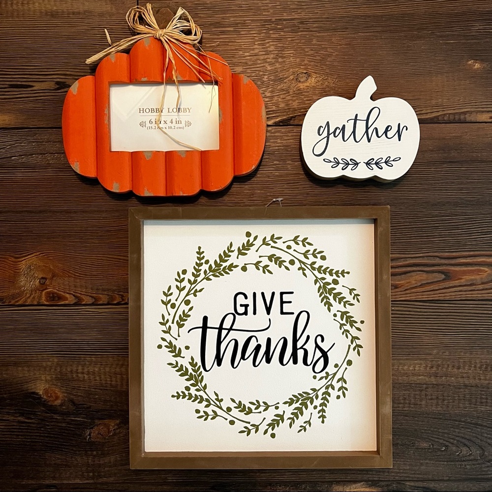 NWT Fall Decor Bundle - Give Thanks. Gather.